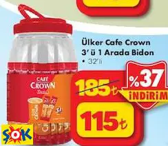 ÜLKER CAFE CROWN 3'Ü 1 ARADA BİDON 32'Lİ ÜLKER CAFE CROWN 3'Ü 1 ARADA BİDON 32'Lİ